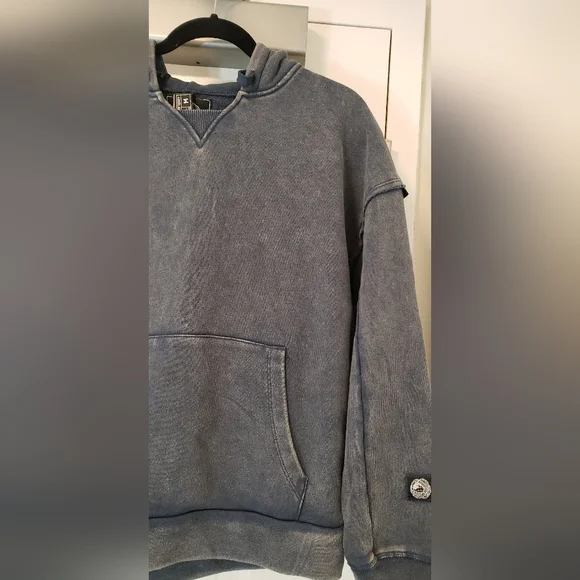 Alphalete Very Terry Hoodie Sweatshirt Medium Sun Bleached Distresssed - Picture 2 of 7